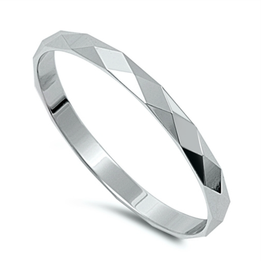 Bling Jewelry Sterling Silver Flat Wedding Band Ring Unisex 4mm Grey  5|Amazon.com