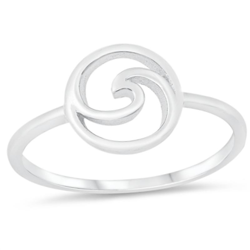 925 Sterling Simple Thumb Silver Ring Size 4-10 – Sterling Kids Ladies Wave Silver and Fashion