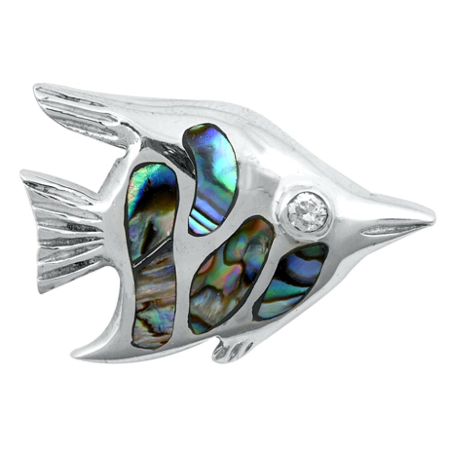 Sterling Silver Fish Pendant For Women