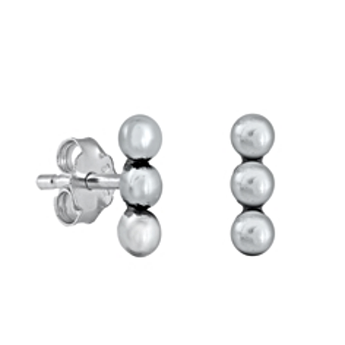 Beaded ball bar earrings